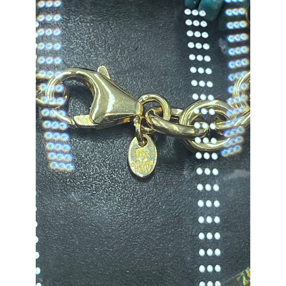 LR Lisa Robertson Bronze Italy QVC 
Turquoise Disc Gold Chain
Statement Necklace - Picture 13 of 15